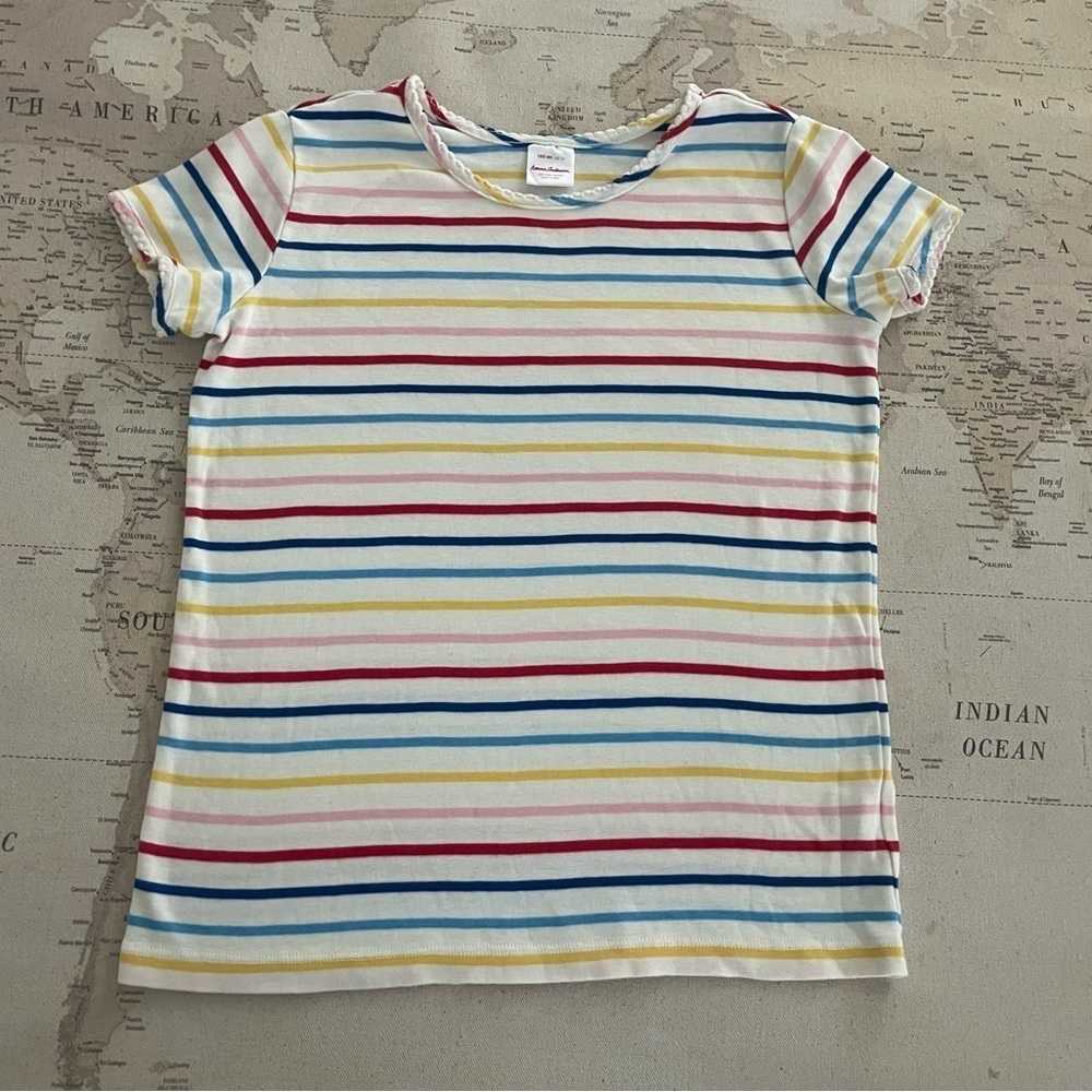 HA Rainbow Colorful Striped Kids Basics T-Shirt Short Sleeve Size 12